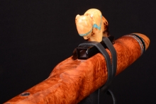 Amboyna Burl Native American Flute, Minor, Low E-4, #G7J